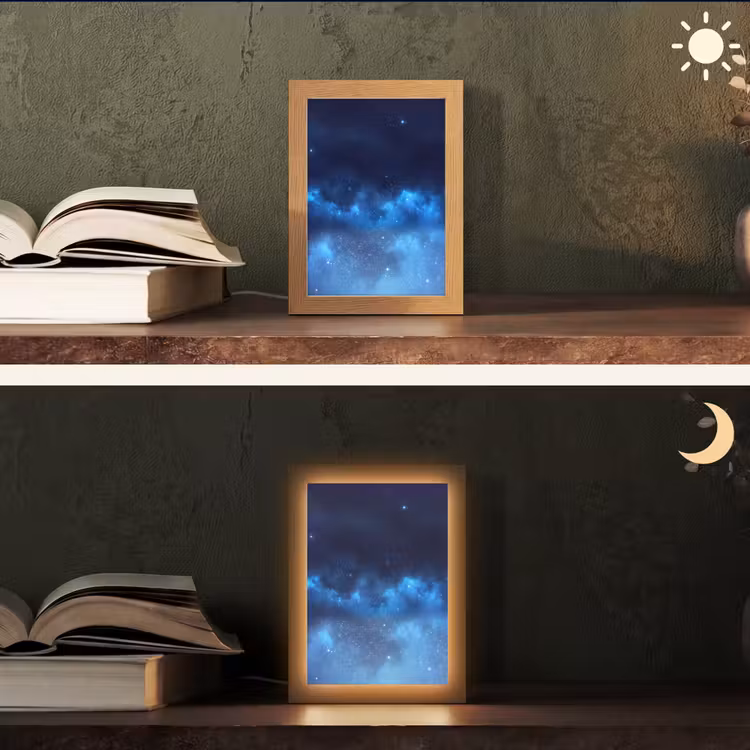 Personalisierte Lightbox - Sternenhimmel – Nebel – Blau — 5