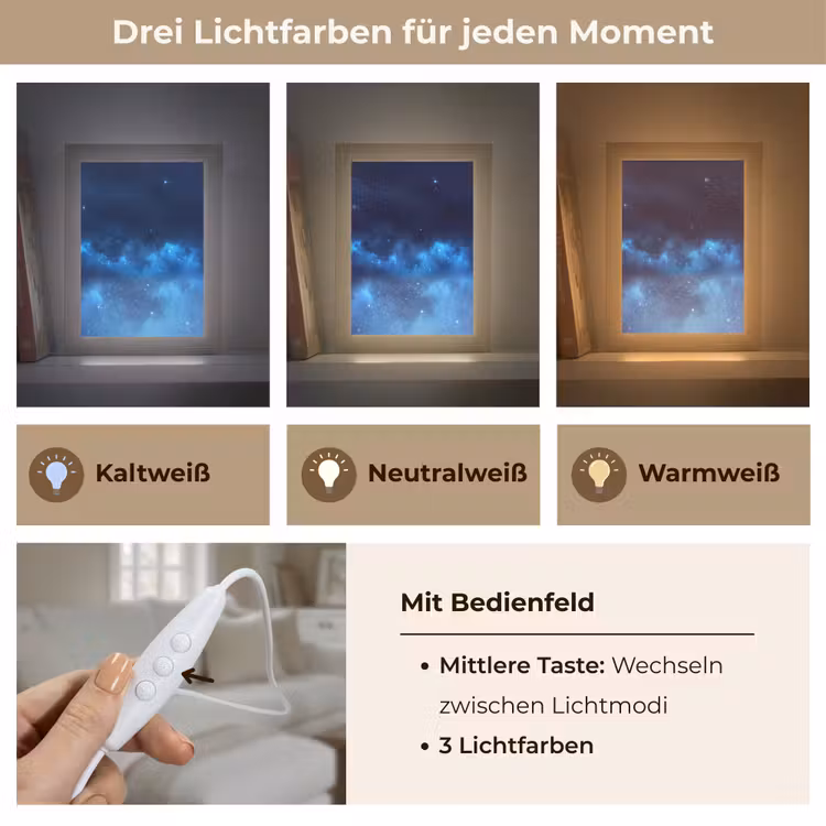 Personalisierte Lightbox - Sternenhimmel – Nebel – Blau — 7