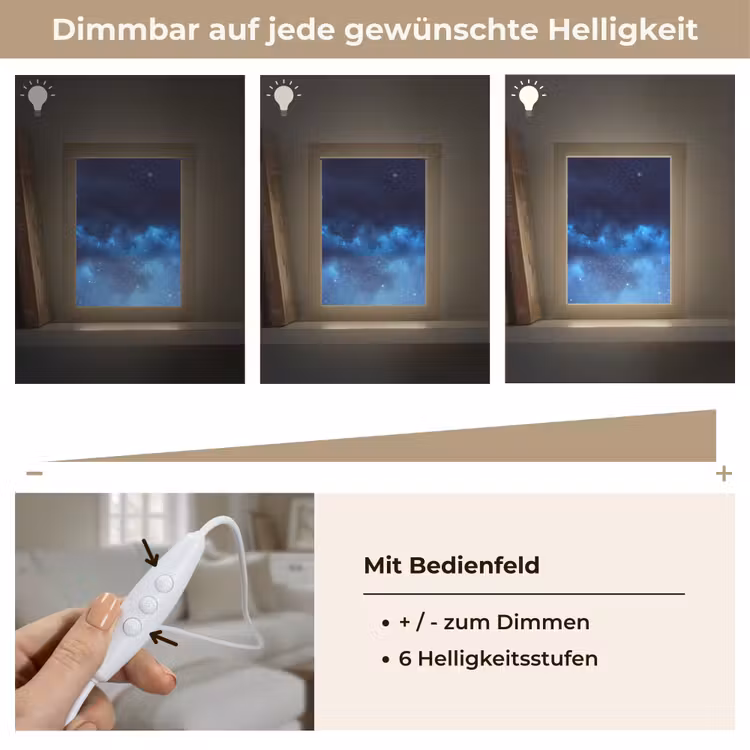 Personalisierte Lightbox - Sternenhimmel – Nebel – Blau — 8