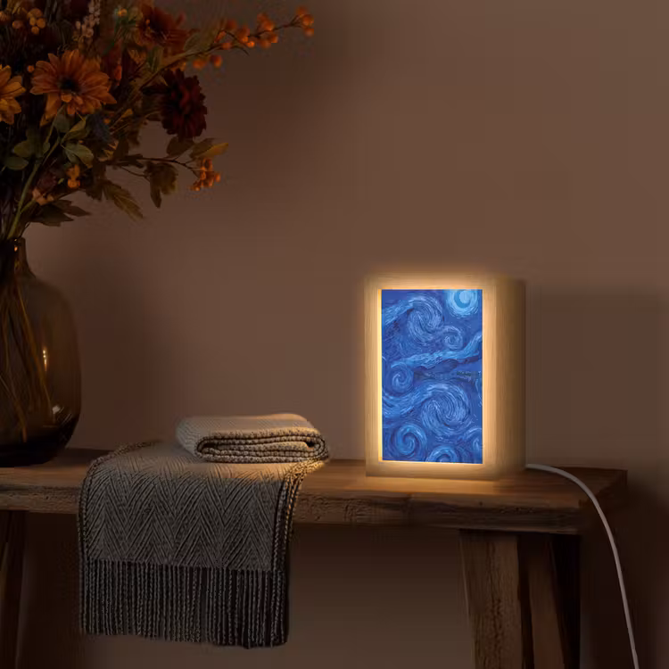 Personalisierte Lightbox - Wirbel – Blau – Modern — 3