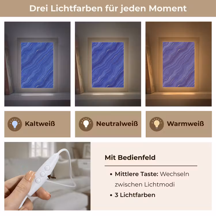 Personalisierte Lightbox - Zusammenfassung – Linien – Blau — 7