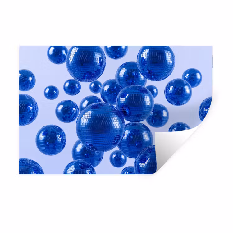 Wandtattoo – Blaue Discokugel — 1