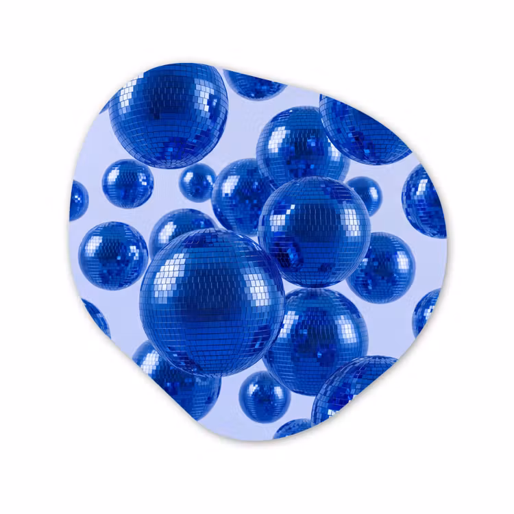 Forexbild Organische Form - Blaue Discokugel — 1