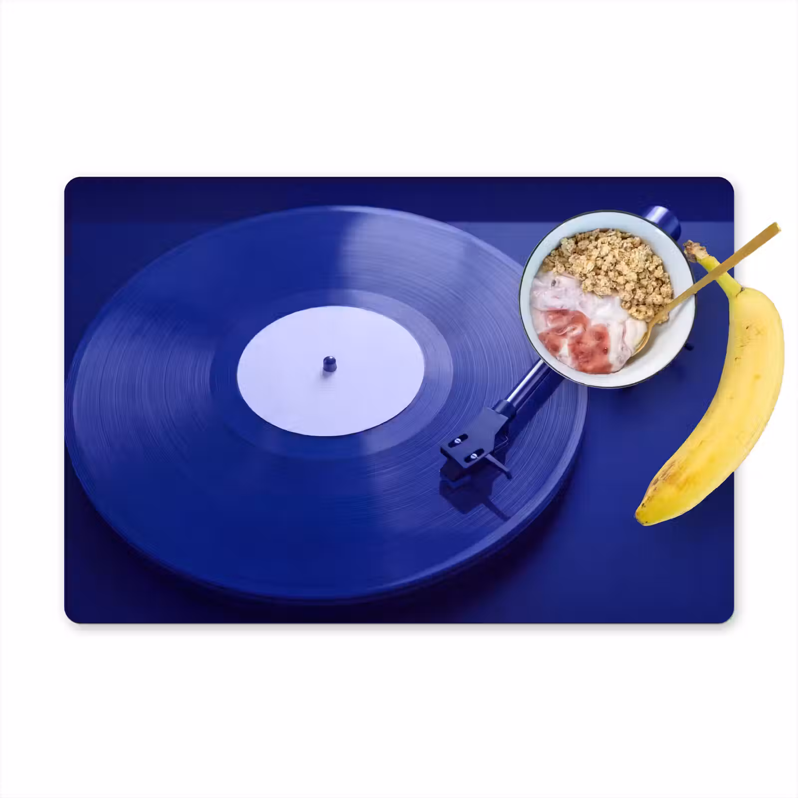 Tischset - 6 Stück - Plattenspieler – Vinyl – Blau — 1