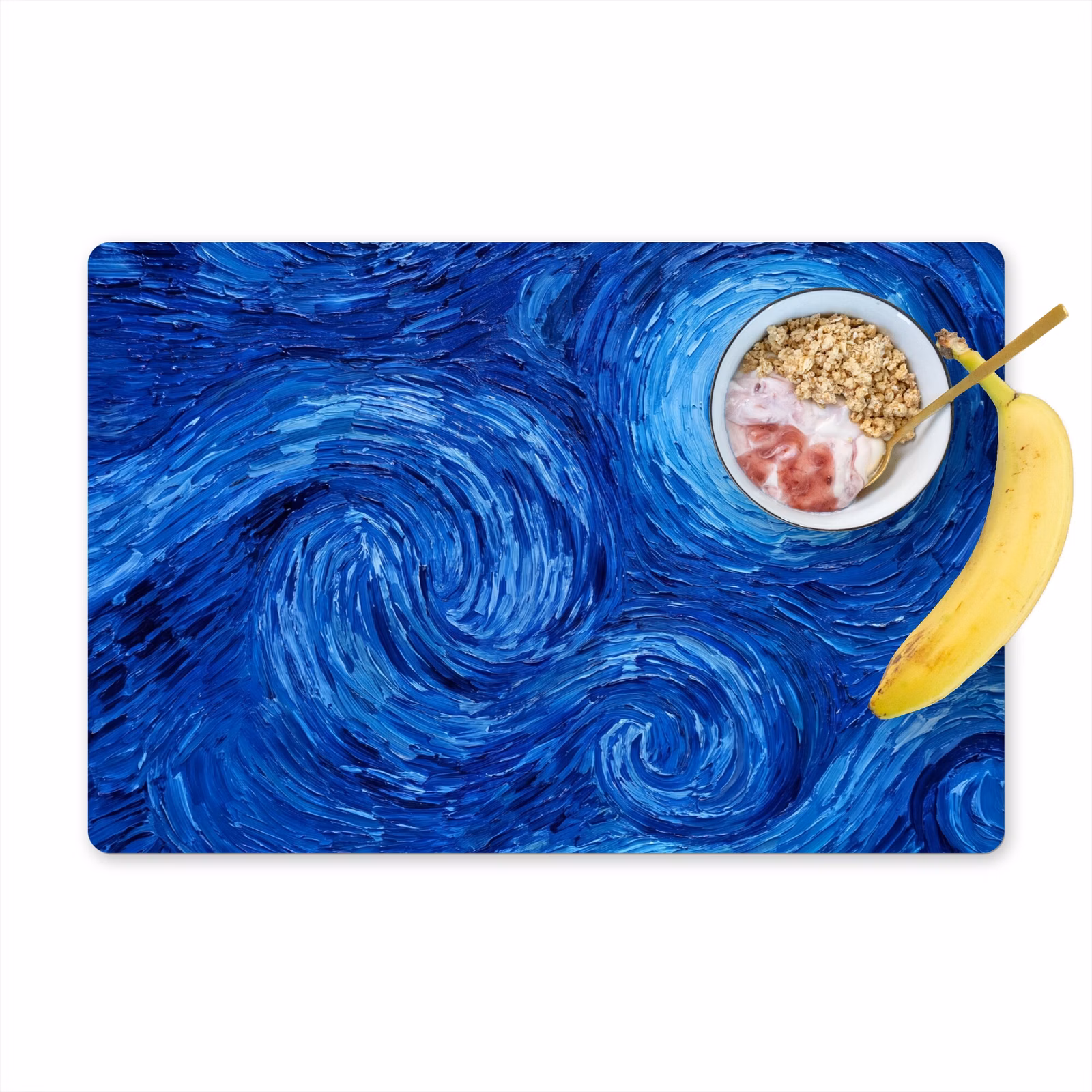 Tischset - 6 Stück - Wirbel – Blau – Modern — 1