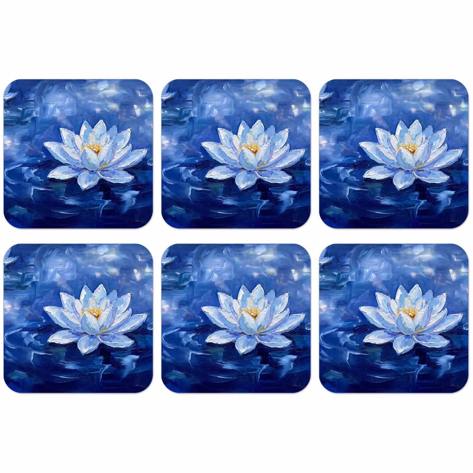 Untersetzer - Blaue Seerose – Wasser — 1