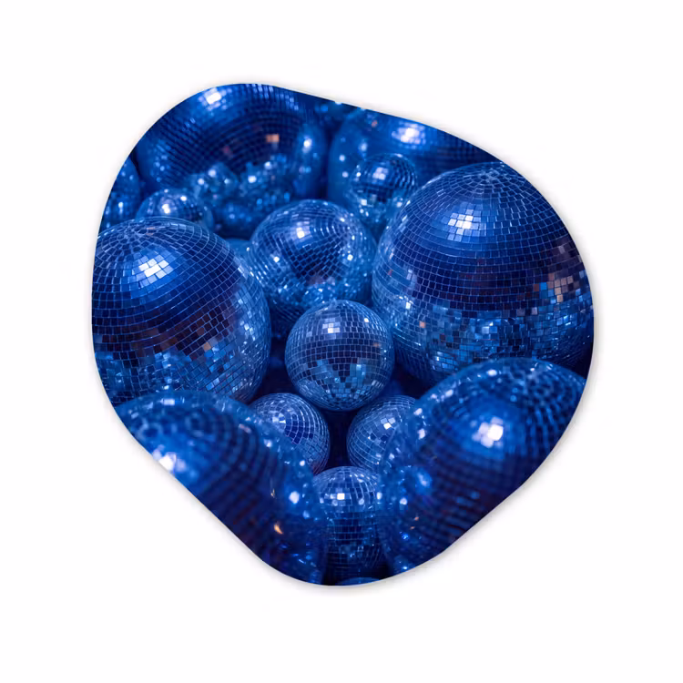 Forexbild Organische Form - Discobal – Party – Blau — 1