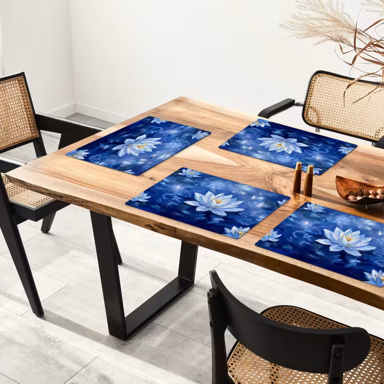 Tischset - 6 Stück - Blaue Seerose – Wasser — 3