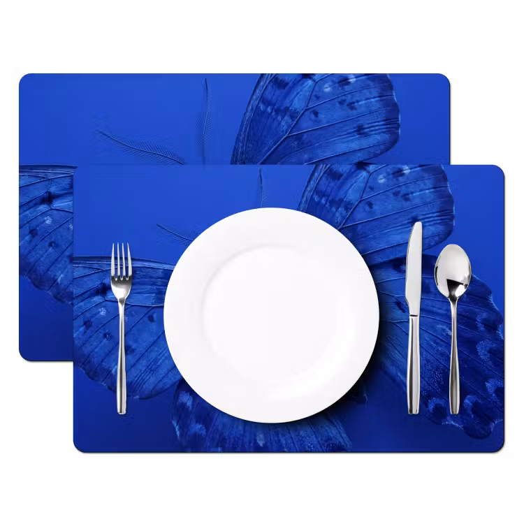 Tischset - 6 Stück - Blauer Schmetterling – Insekt — 2