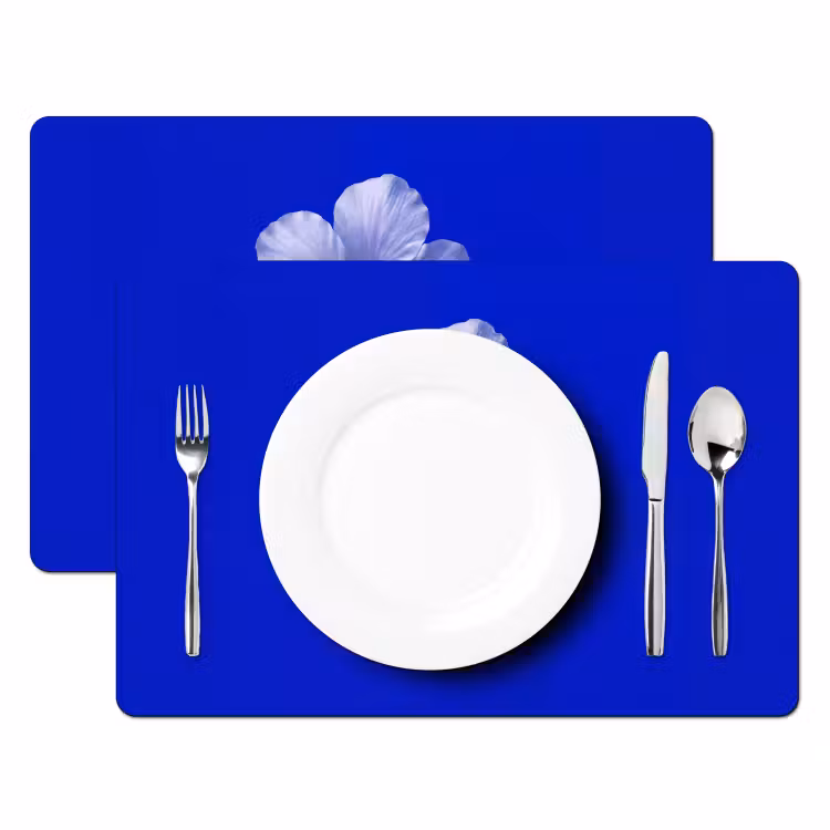 Tischset - 6 Stück - Blumen – Blau – Natur — 2