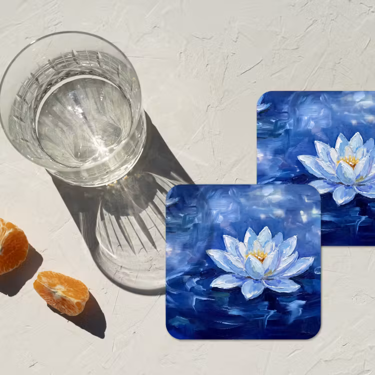 Untersetzer - Blaue Seerose – Wasser — 2