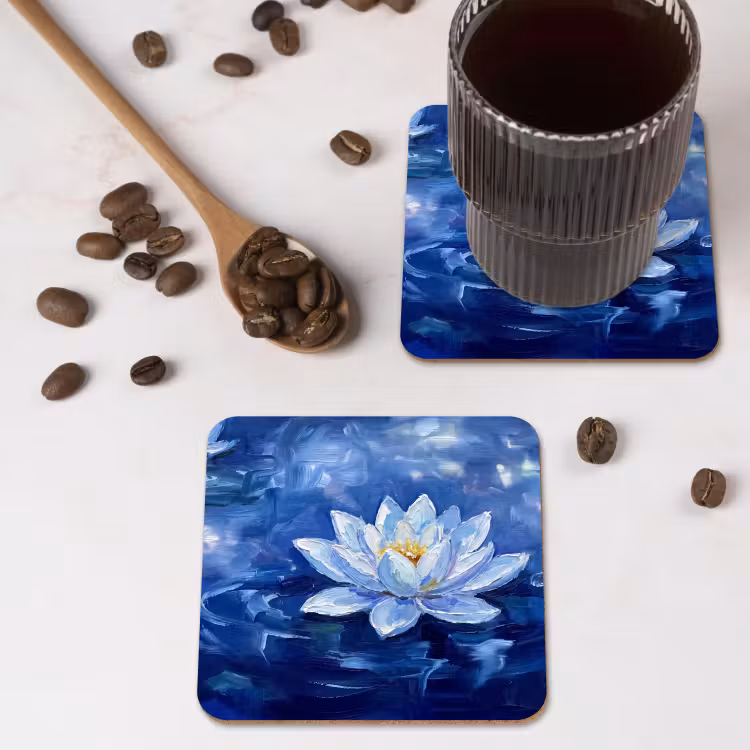 Untersetzer - Blaue Seerose – Wasser — 4