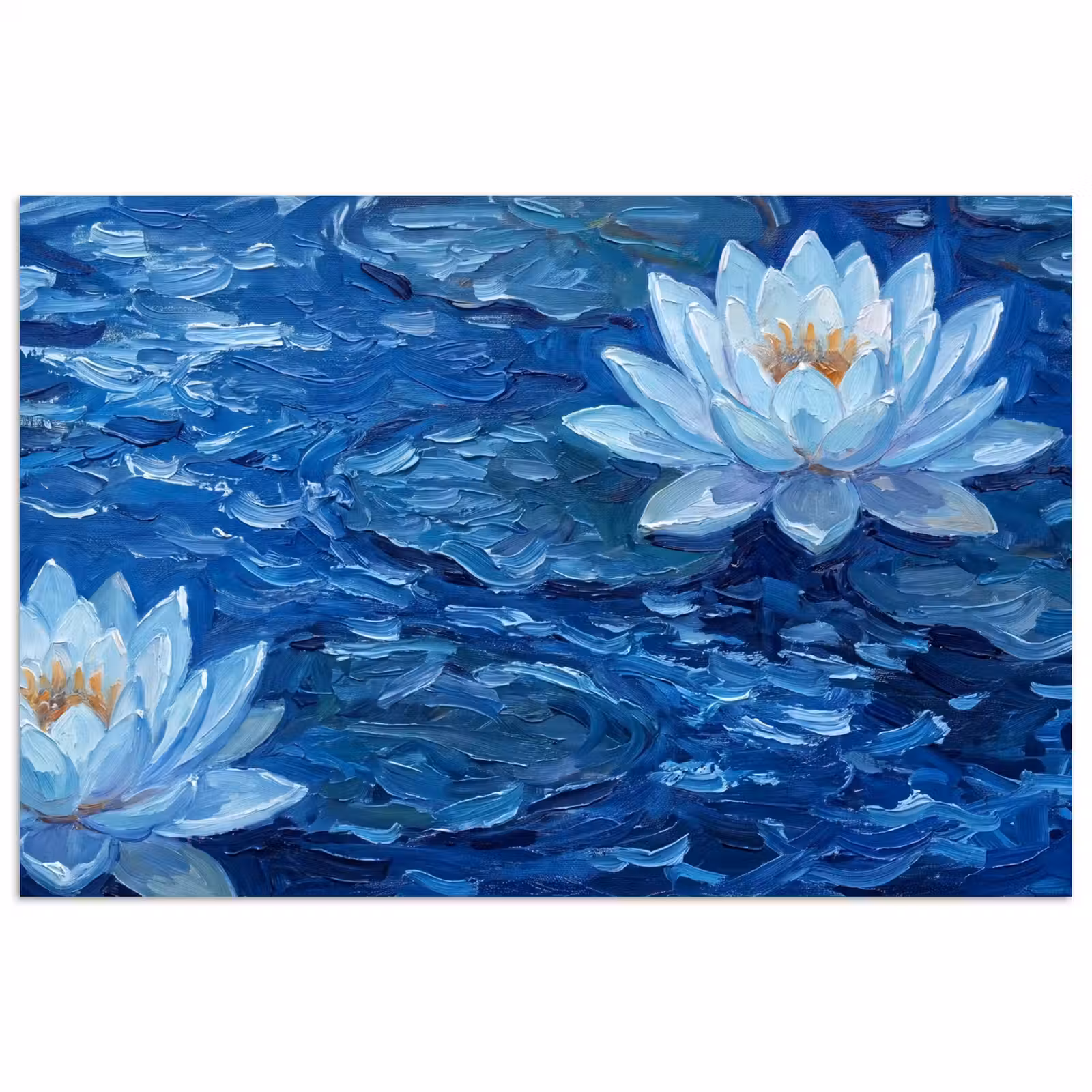 Poster - Blumen – Wasser – Blau — 1