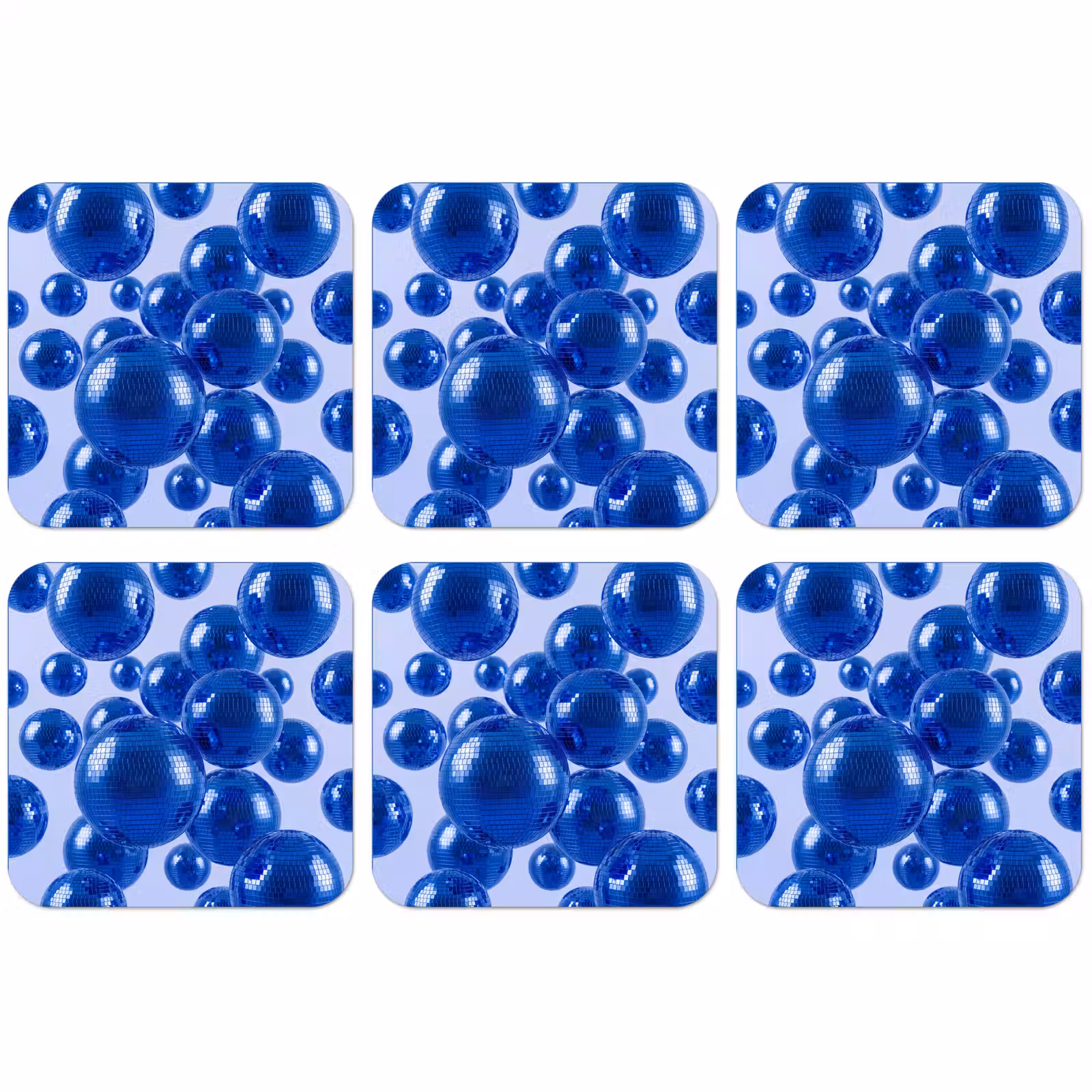 Untersetzer - Blaue Discokugel — 1