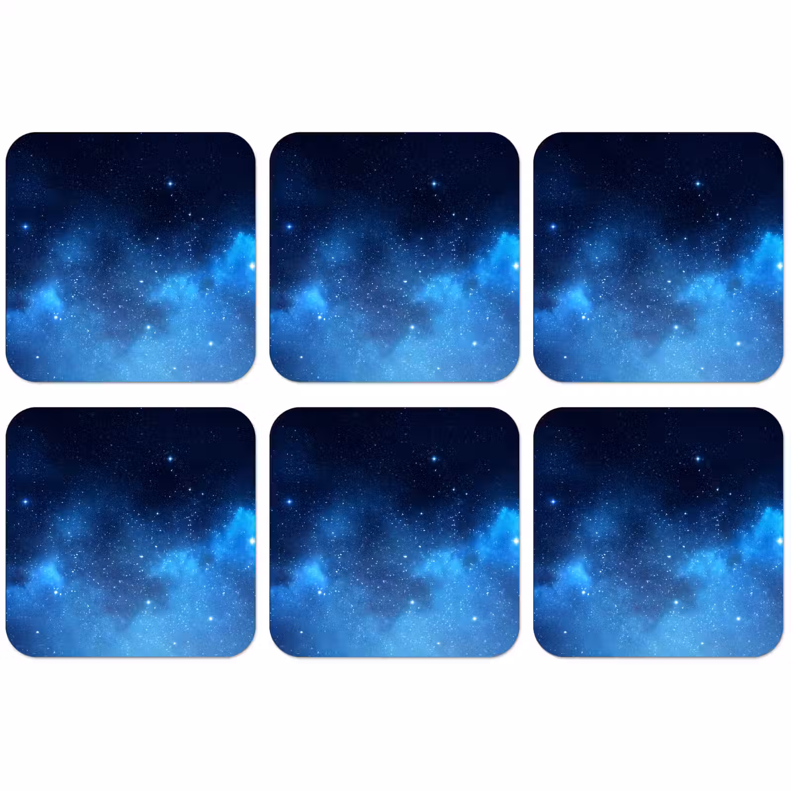 Untersetzer - Sternenhimmel – Nebel – Blau — 1