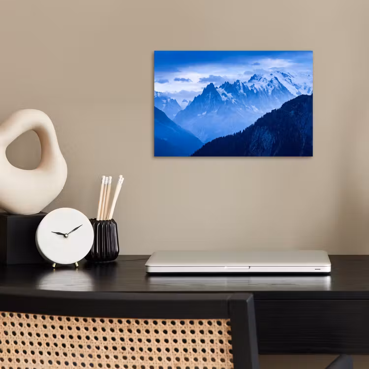 Poster - Berge – Schnee – Blau — 2