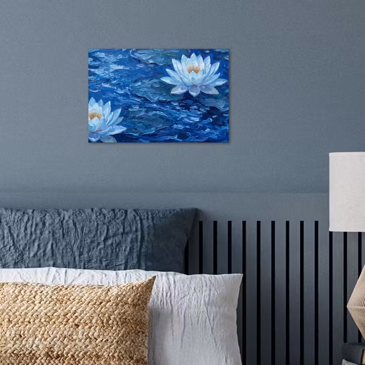 Poster - Blumen – Wasser – Blau — 3