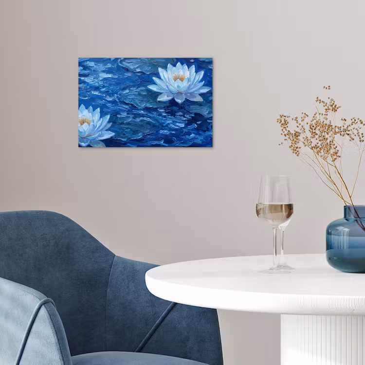 Poster - Blumen – Wasser – Blau — 4