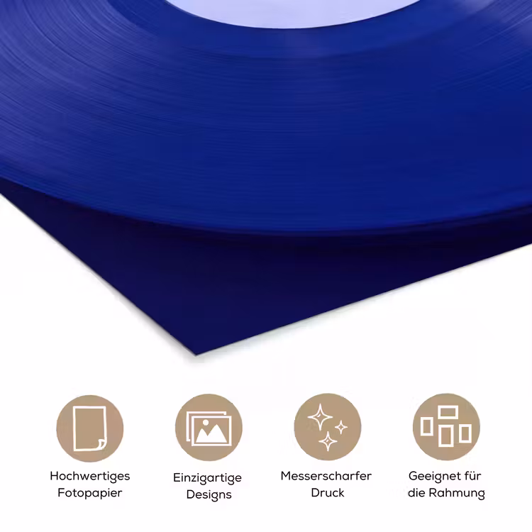 Poster - Plattenspieler – Vinyl – Blau — 5