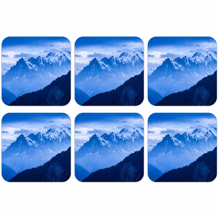 Untersetzer - Berge – Schnee – Blau — 1
