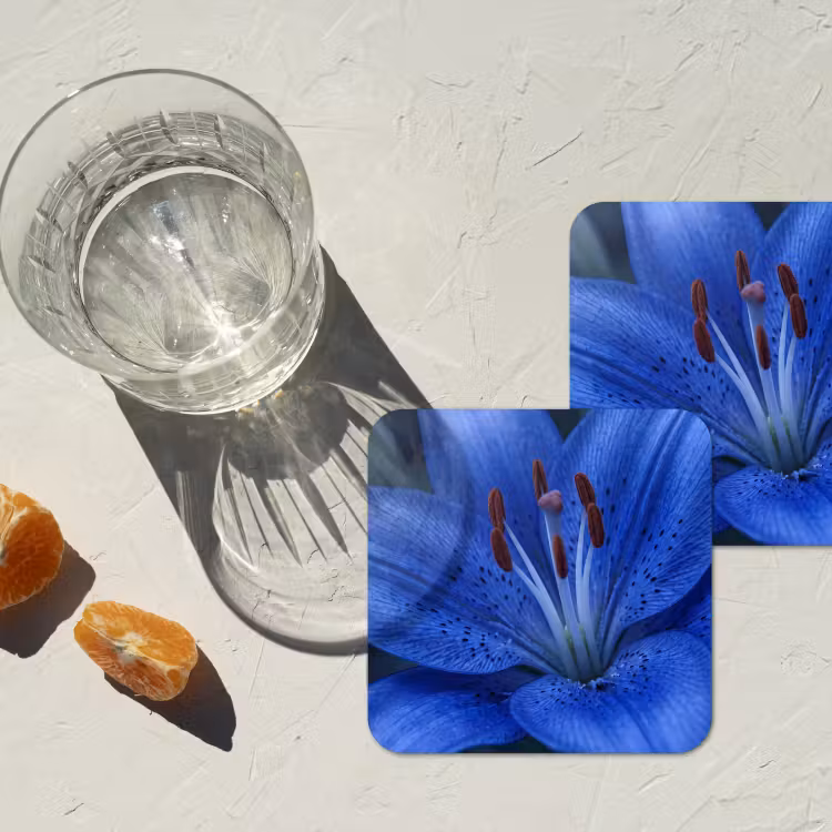 Untersetzer - Blaue Blume – Natur — 2