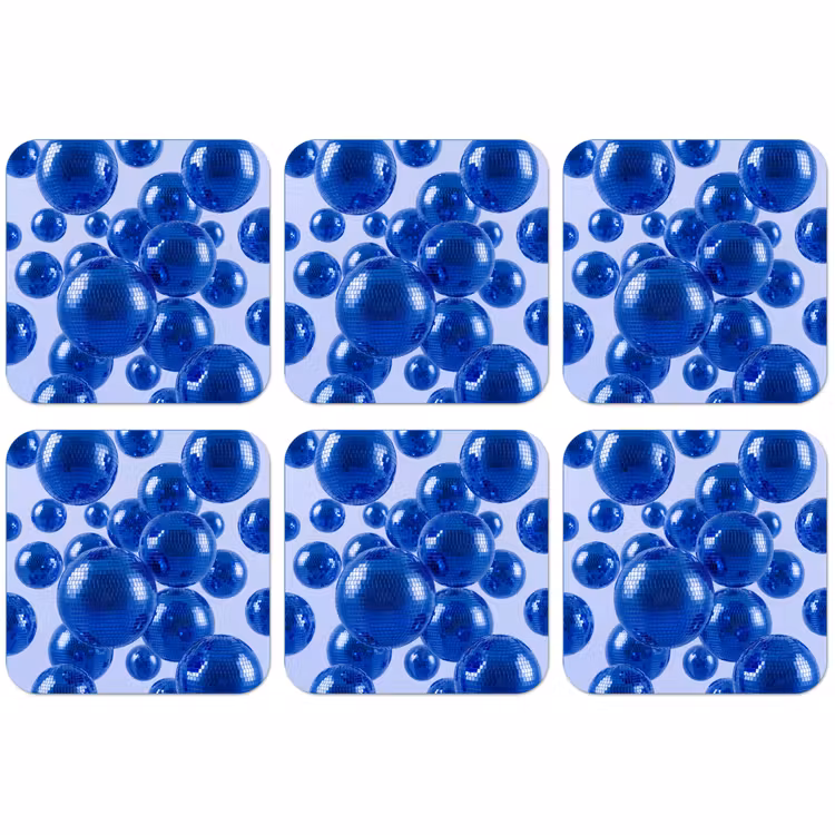Untersetzer - Blaue Discokugel — 1