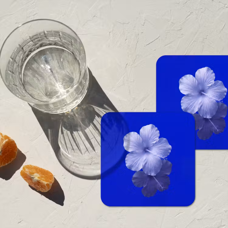 Untersetzer - Blumen – Blau – Natur — 2