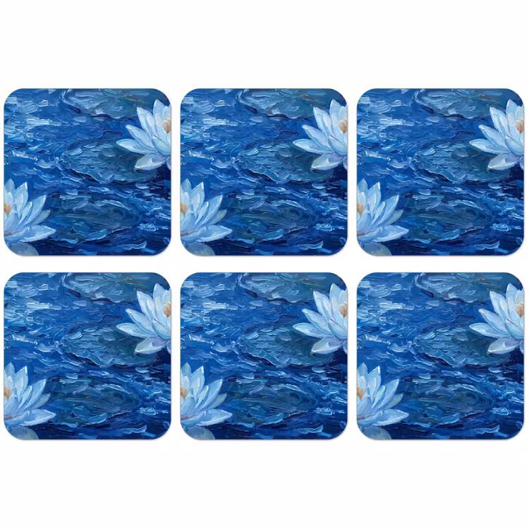 Untersetzer - Blumen – Wasser – Blau — 1