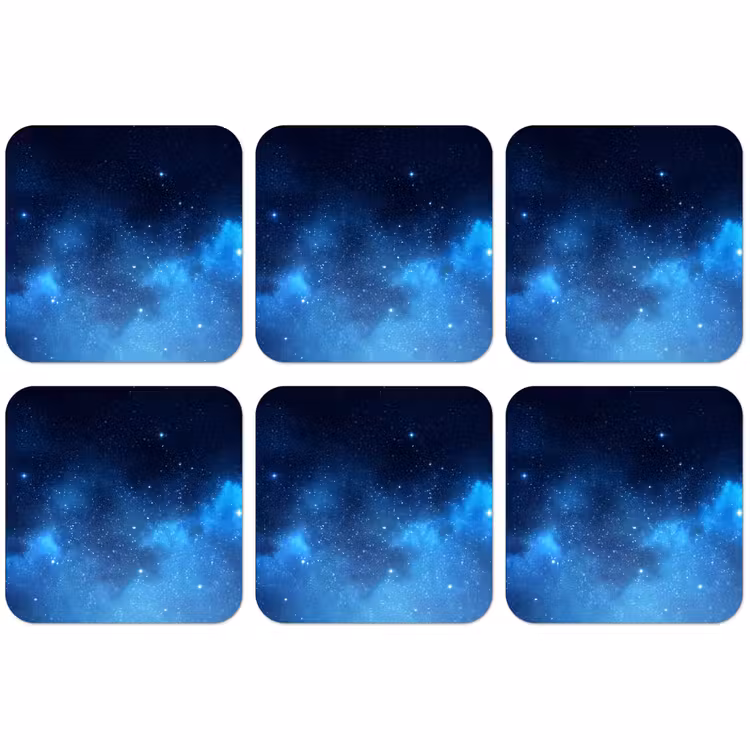 Untersetzer - Sternenhimmel – Nebel – Blau — 1