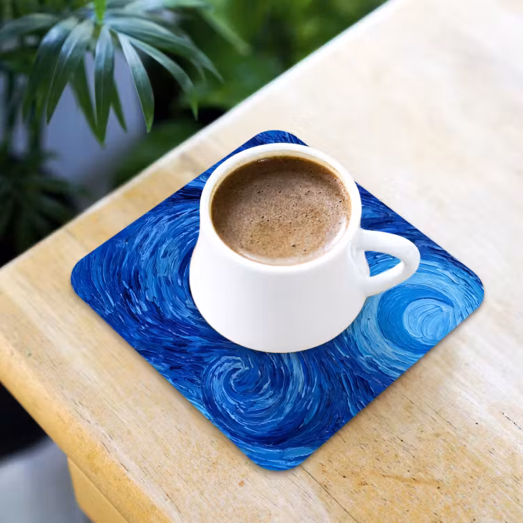 Untersetzer - Wirbel – Blau – Modern — 3
