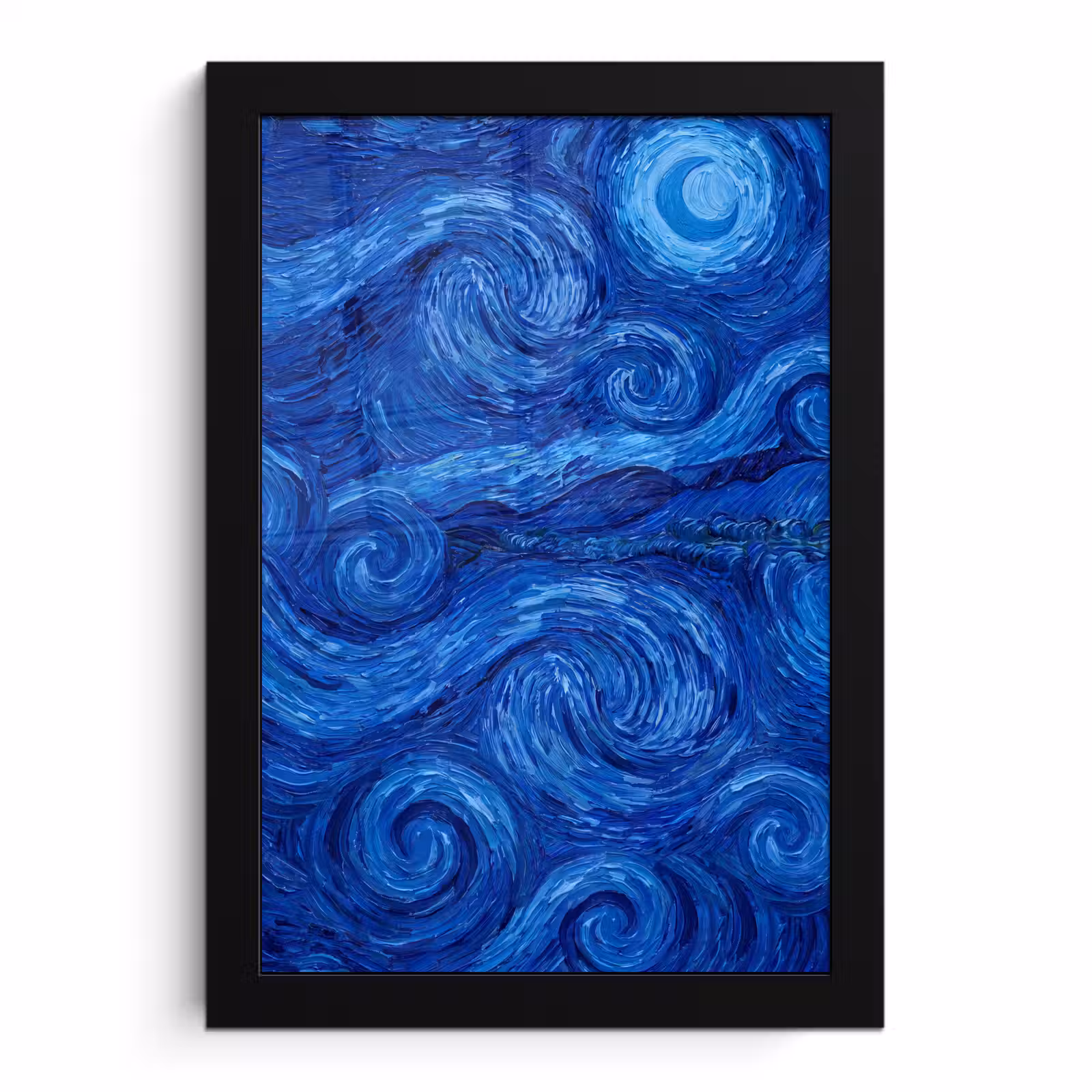 Bilder mit Rahmen - Wirbel – Blau – Modern — 1