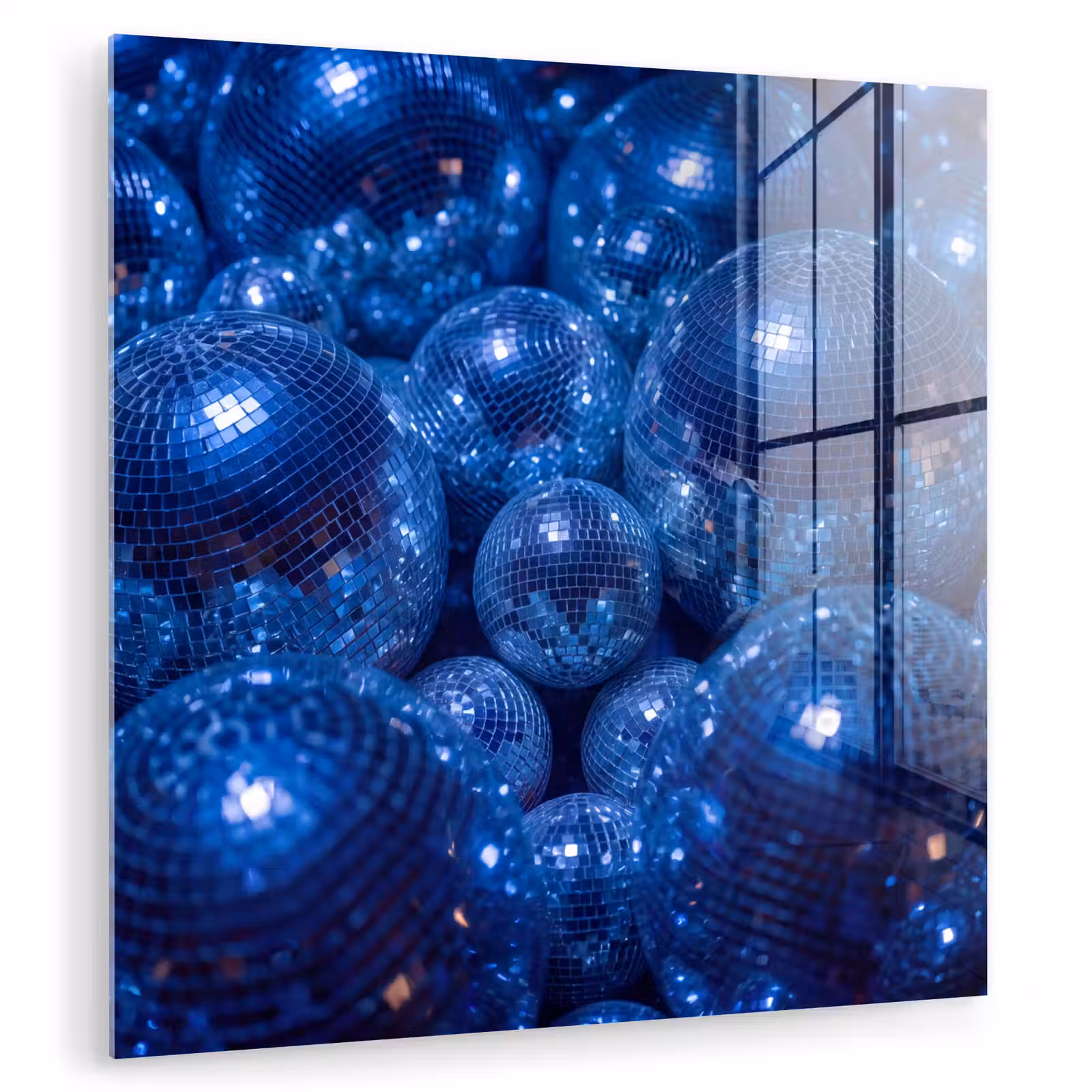 Glasbild - Discobal – Party – Blau — 1
