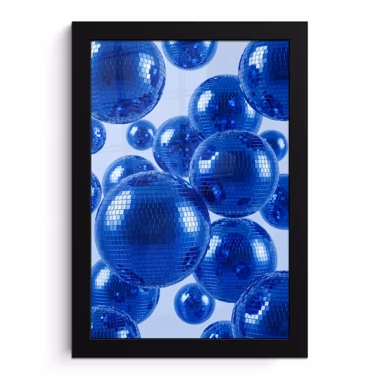 Bilder mit Rahmen - Blaue Discokugel — 1