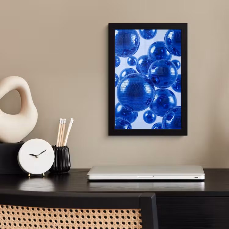 Bilder mit Rahmen - Blaue Discokugel — 2