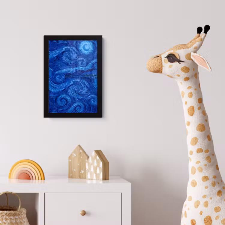 Bilder mit Rahmen - Wirbel – Blau – Modern — 5