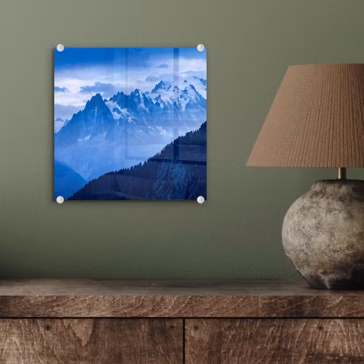 Glasbild - Berge – Schnee – Blau — 4