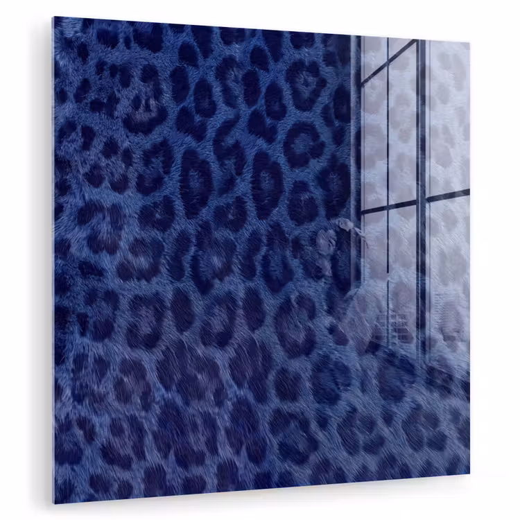 Glasbild - Muster – Blau – Abstrakt — 1