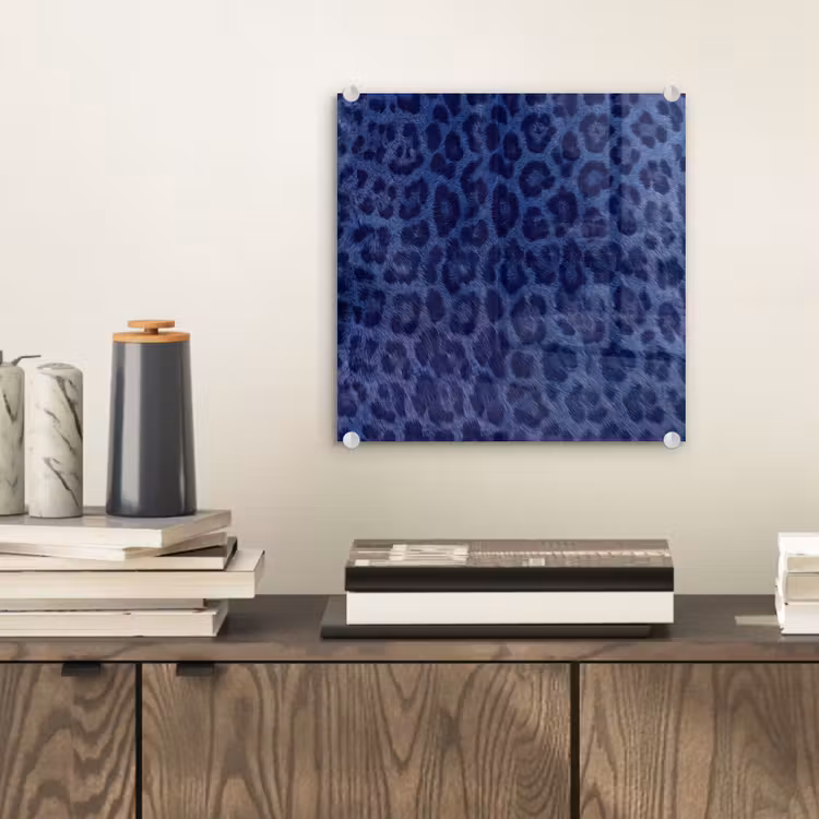 Glasbild - Muster – Blau – Abstrakt — 2