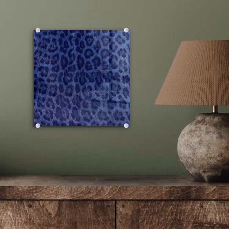 Glasbild - Muster – Blau – Abstrakt — 4