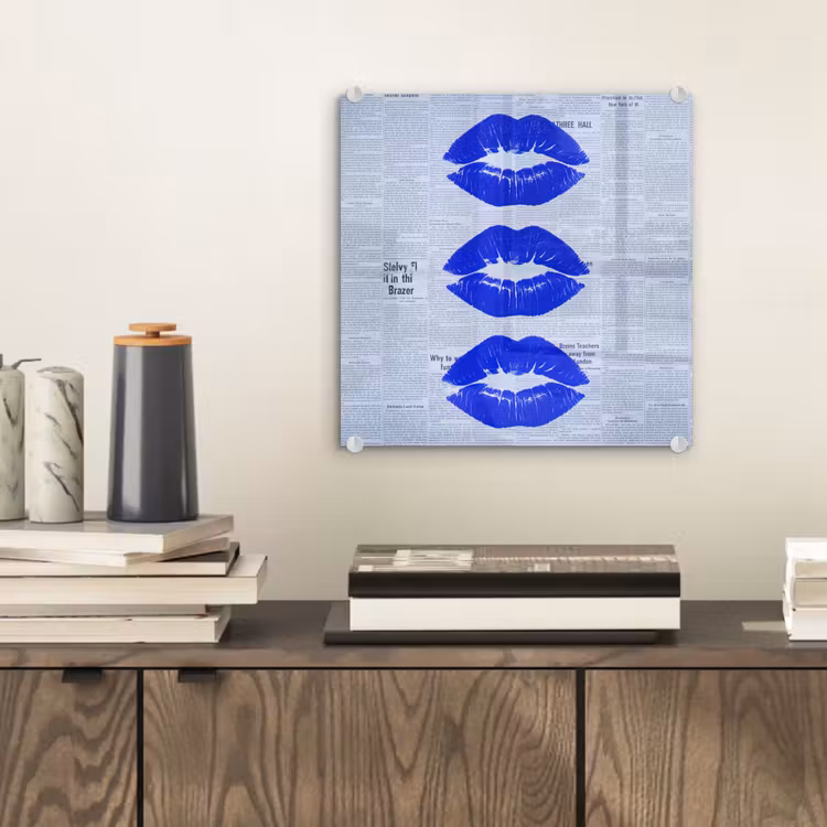 Glasbild - Zeitung „Blaue Lippen“ — 2