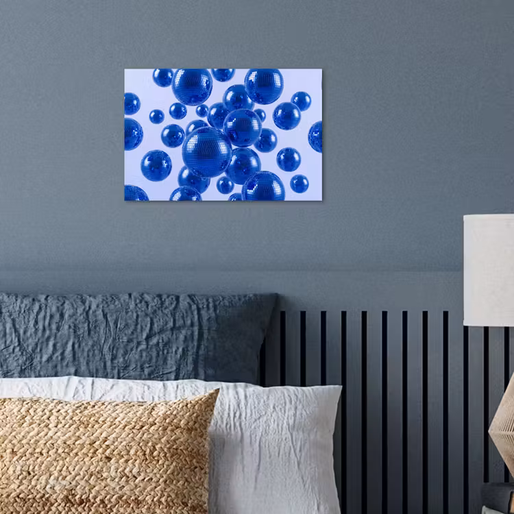 Poster - Blaue Discokugel — 3