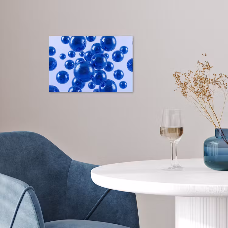 Poster - Blaue Discokugel — 4