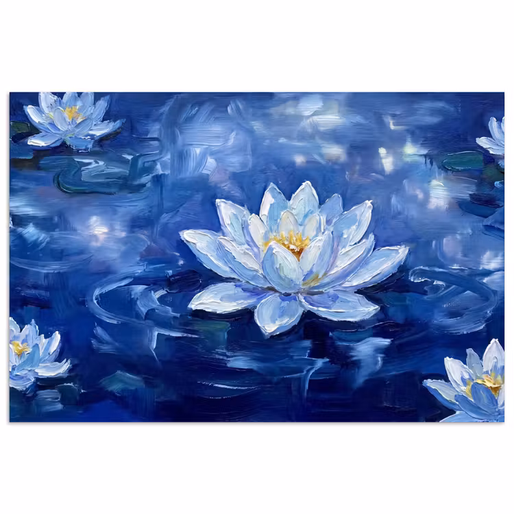 Poster - Blaue Seerose – Wasser — 1
