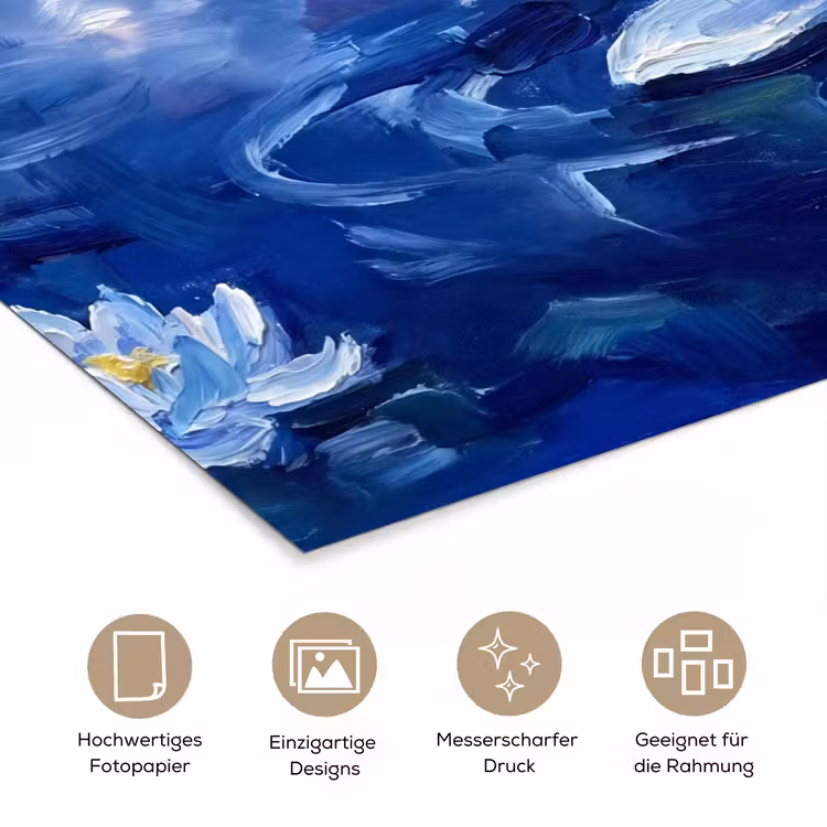 Poster - Blaue Seerose – Wasser — 5