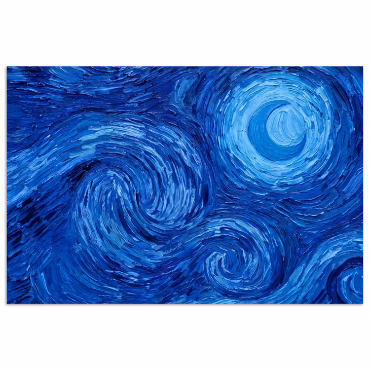 Poster - Wirbel – Blau – Modern — 1