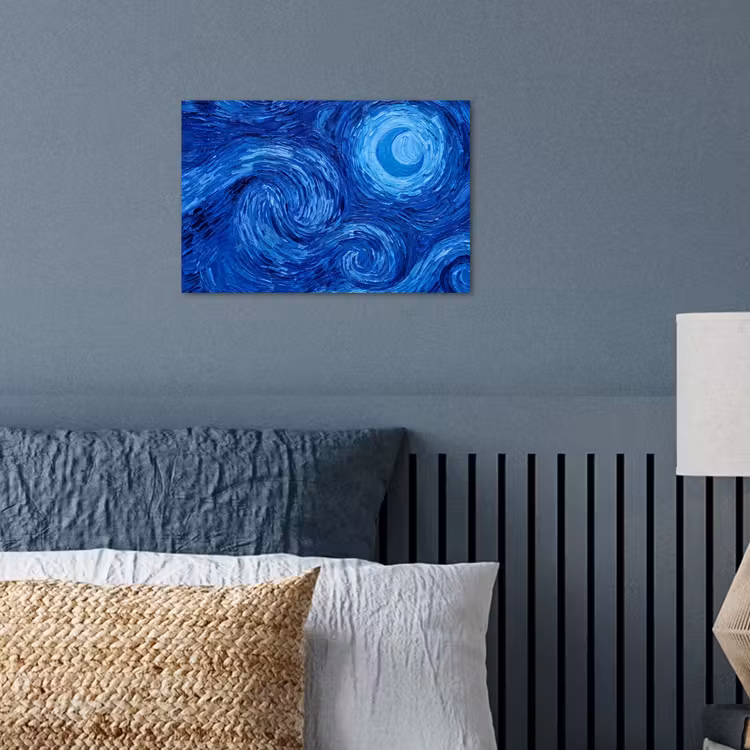 Poster - Wirbel – Blau – Modern — 3