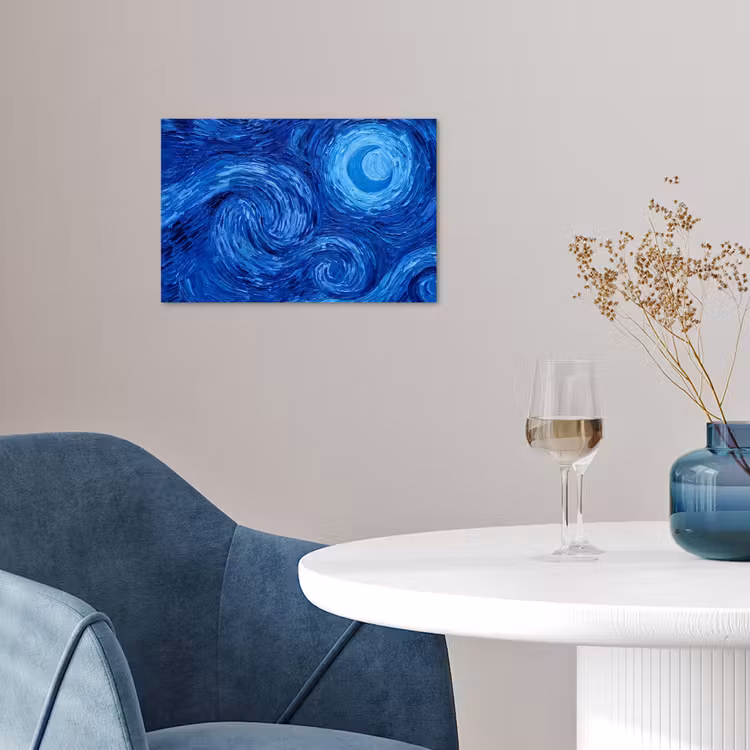 Poster - Wirbel – Blau – Modern — 4