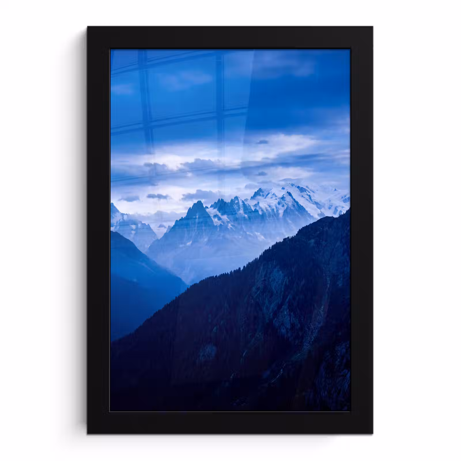 Bilder mit Rahmen - Berge – Schnee – Blau — 1