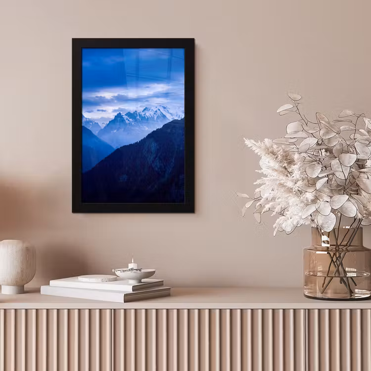 Bilder mit Rahmen - Berge – Schnee – Blau — 4