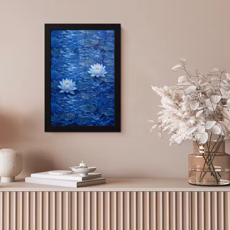 Bilder mit Rahmen - Blumen – Wasser – Blau — 4